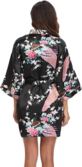 Халат женский из вискозы домашняя одежда с цветочным принтом интимное нижнее
