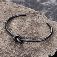 men stainless steel vintage black bangle bracelet cuban chain wristband fashion jewelry for boyfreind gift wholesale accessories
