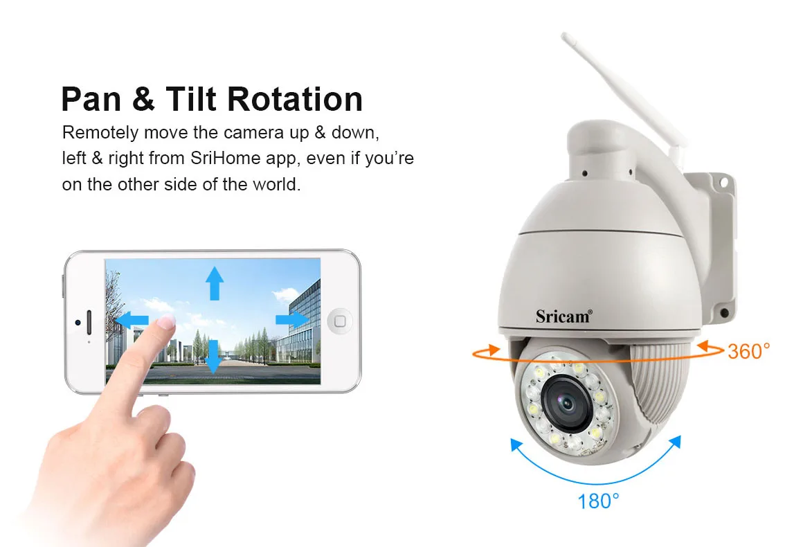 Sricam SP008 5.0MP H265 Wifi IP-камера наружная Водонепроницаемая беспроводная камера