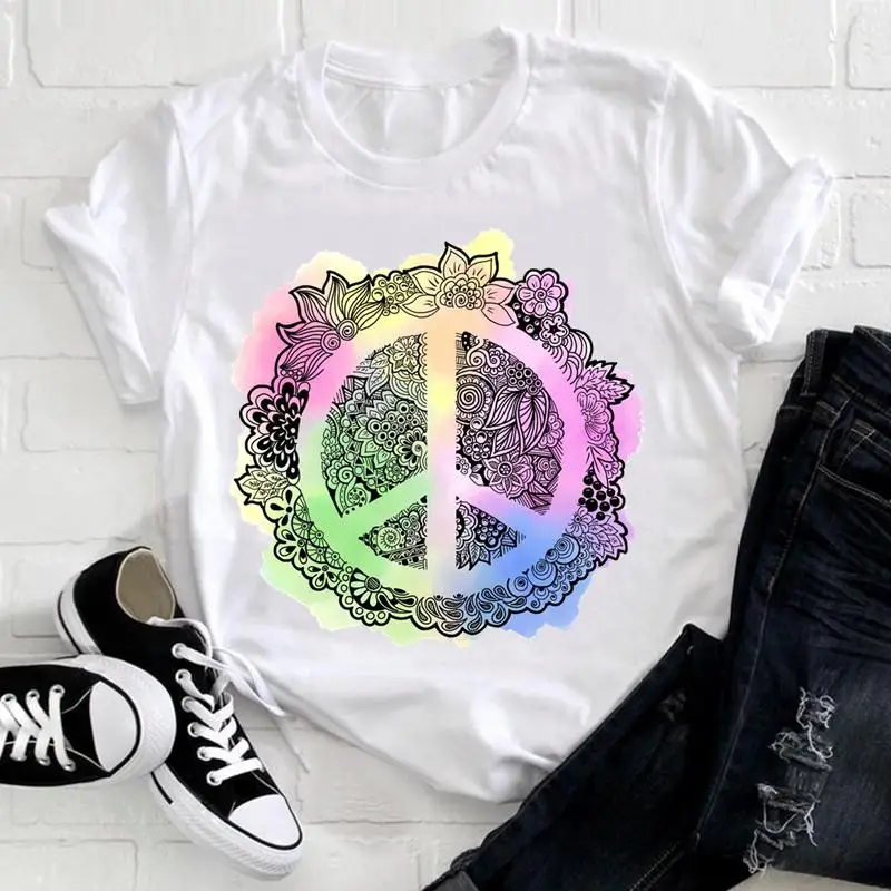 

Женская футболка с цветочным принтом, с коротким рукавом, в стиле 90-х