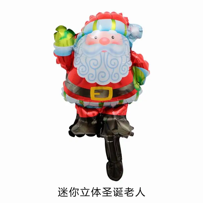 8 10pcs Mini Christmas Foil Air Balloons Bells Snowman Santa Claus Christmas Tree Decoration Party Supplies Globos Xmas Ornament - Цвет: 8