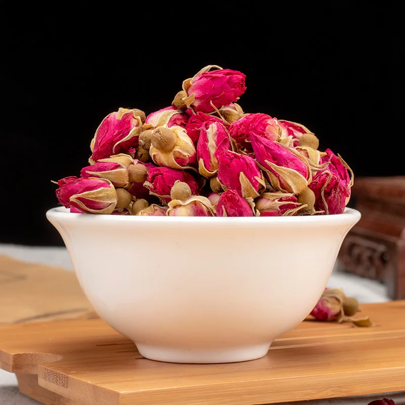 

2021 Dried Pink Rose Buds Flower Tea Promote Blood Circulation Beauty Health Regimen Pack Girl Women Gift Wedding Decoration