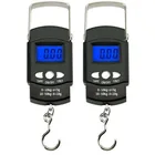 2 пары в упаковке в виде рыбьей чешуи, Портативный Чемодан Вес весы 50 кг10 г электронные весы для рыбалки почтовой шкала подвесного крючка