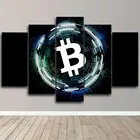 5 шт. Биткоин криптовалюты BTC абстрактные настенные художественные картины постеры HD холст украшение аксессуары для гостиной домашние картины