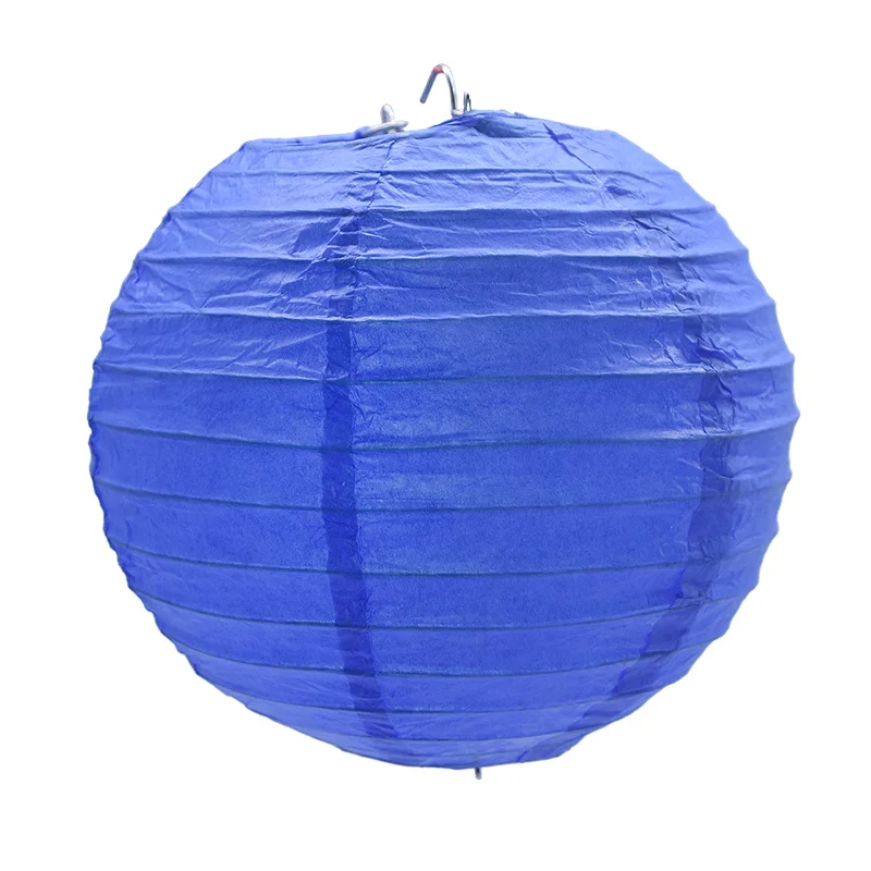 PL15 Royal blue 1 шт. Круглый Китайский бумажный фонарь на день рождения, свадьбу, вечеринку, украшения, подарок, сделай сам, лампион, подвесной фонарь-шар вечерние принадлежности - Цвет: PL15 Royal blue