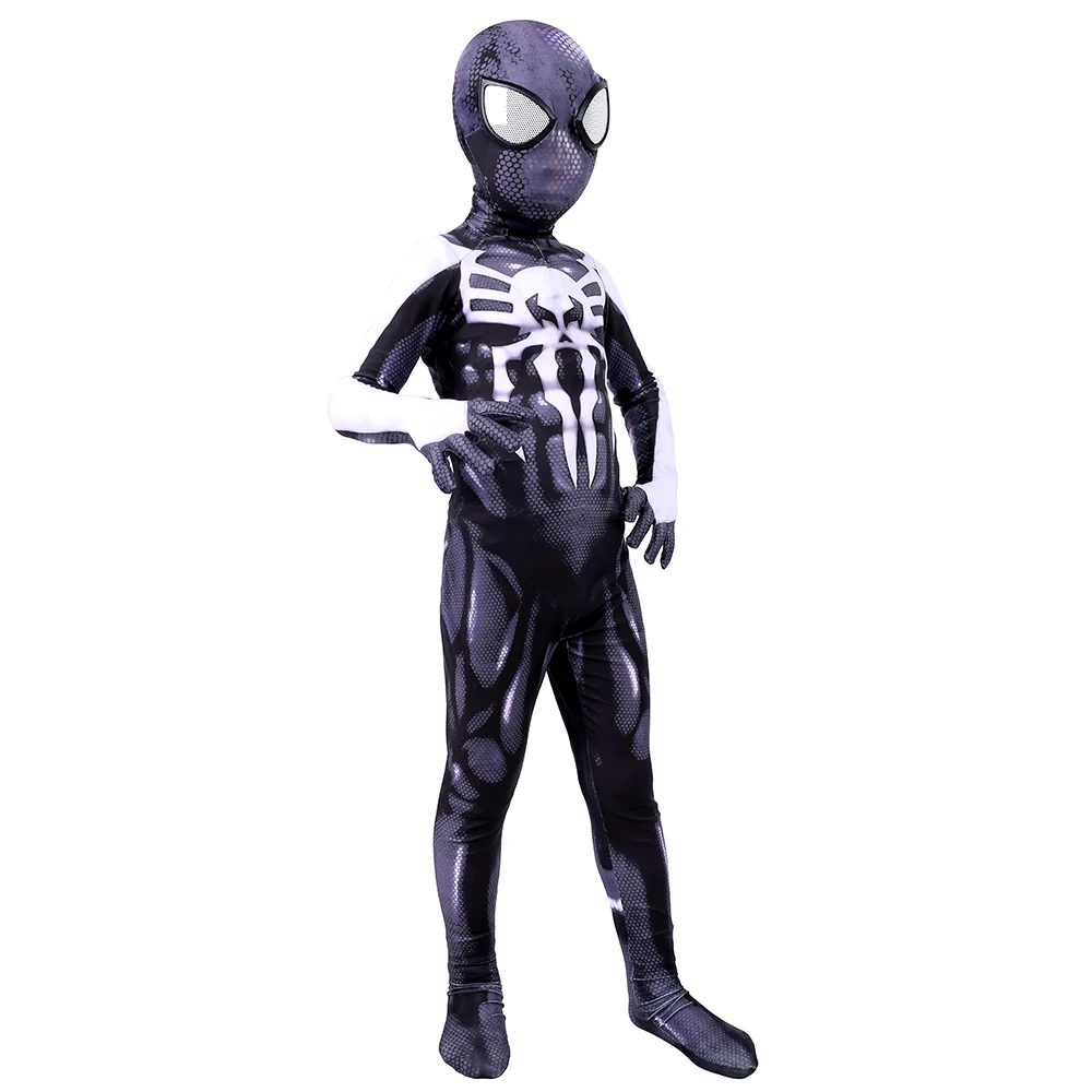Venom/Spider-man Детский костюм из спандекса с 3D принтом черный симбиотом Веном