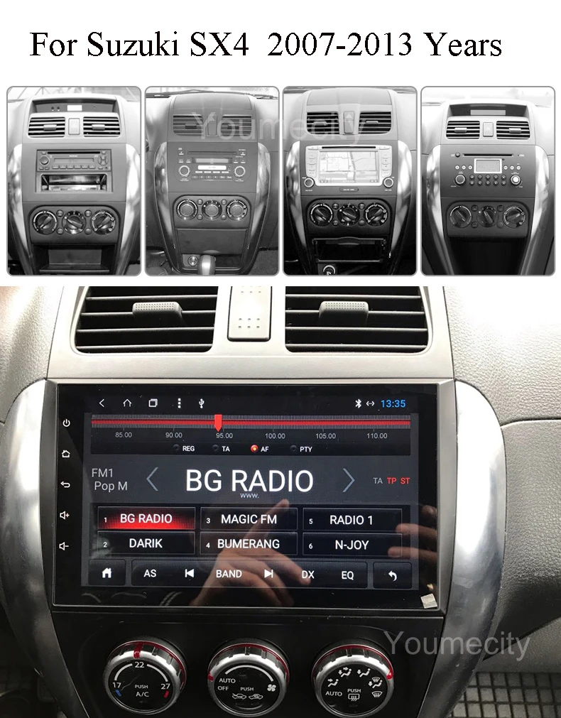 Youmecity Android 9 0 автомобильный DVD для Suzuki SX4 2007 2012 лет 2 DIN 3G/4G GPS Радио Видео
