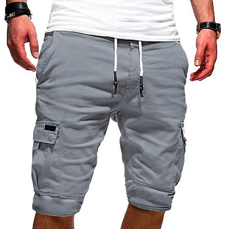 

Puimentiua Brand 2021 Summer Shorts Men Elastic Drawstring Trunk Fitness Work Casual Breathable Gym Shorts Masculina Clothing