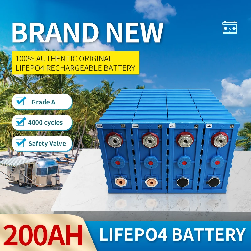 

4 шт., литий-железо-фосфатные элементы, 3,2 в, Ач