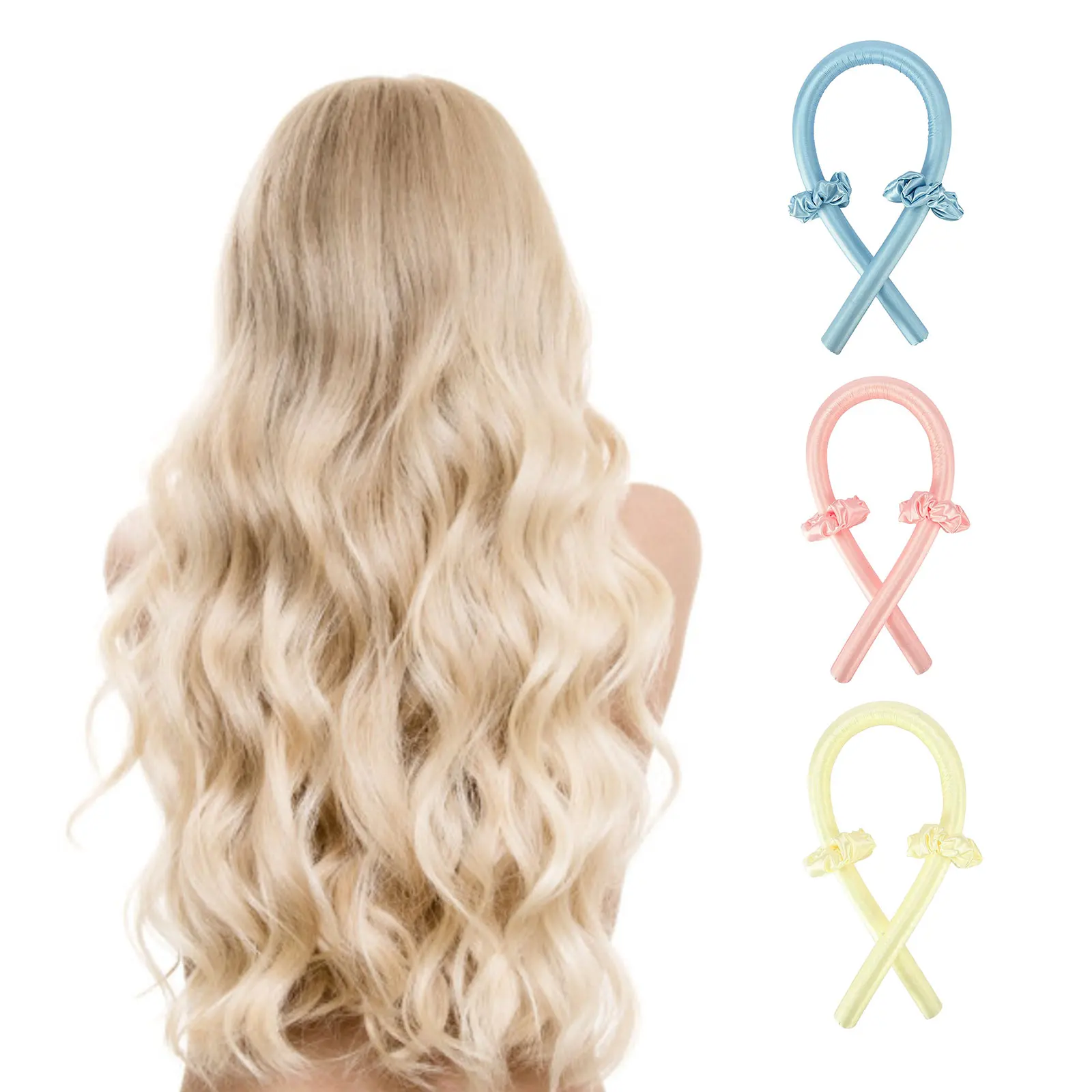 

Sleeping Hair Rollers Flexible Curling Rods Magic Wave Hair Curler No Heat Spiral Pear Flower Curling Iron Modeling Accessories