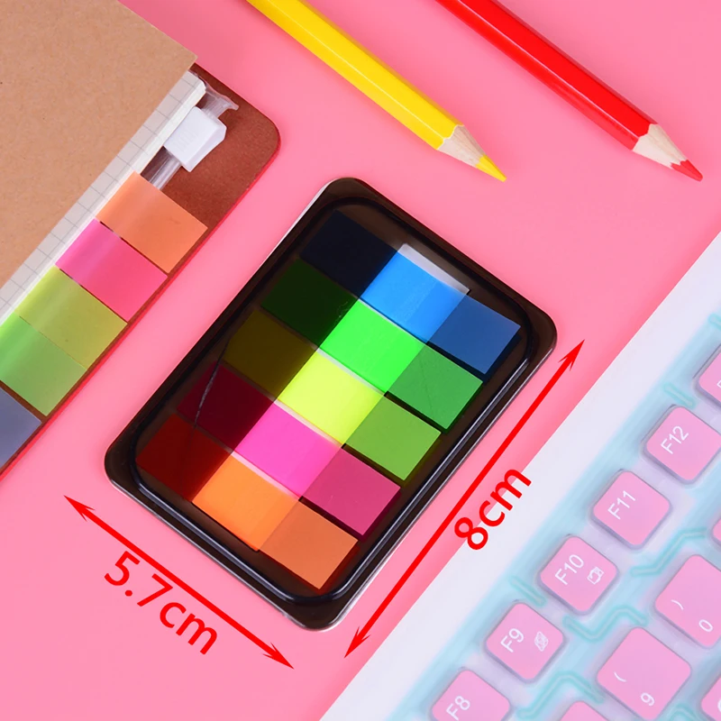 100 шт. канцелярские принадлежности для школы DIY Флюоресцентный прозрачный стикер