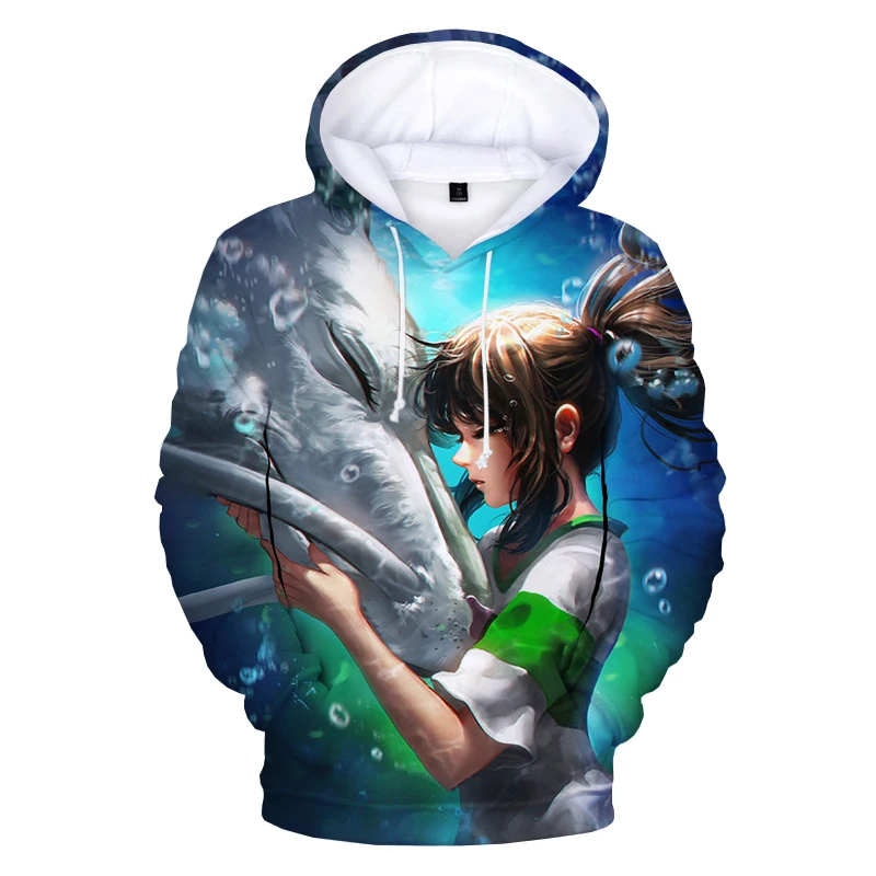 

3D Print Anime Spirited Away Hooded Sweatshirts Harajuku Streetwear Hoodie Men Women Casual Funny Autumn Pullover Clothes