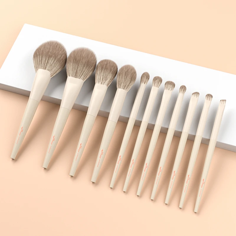 Набор синтетических кистей для макияжа Anmor 11 шт. нанесения пудры контура теней |