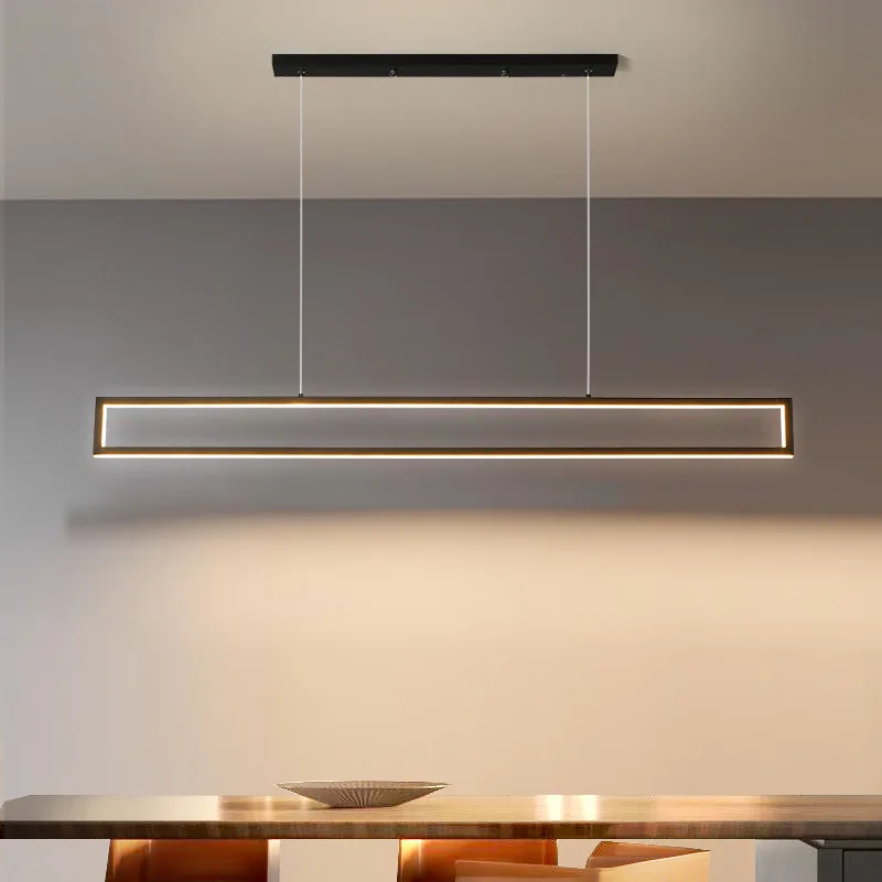 

QUKAU Chandelier 100cm 3color light remote control LED dining room light simple modern Nordic living room lamps lighting home sh