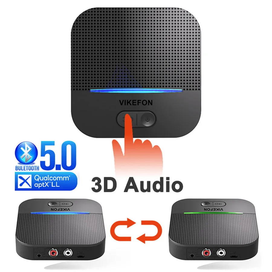 Aptx LL Bluetooth 5 0 адаптер ключ с 3D для автомобиля 3 мм разъем Aux 2 RCA приемник динамик