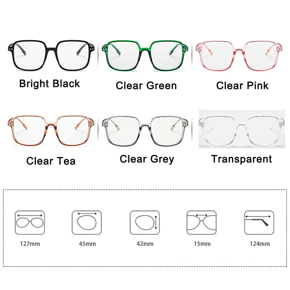 

LongKeeper Anti Blue Light Kids Glasses Children Big Square Computer Eyeglasses Boys Girls Fashion Transparent Spectacles UV400