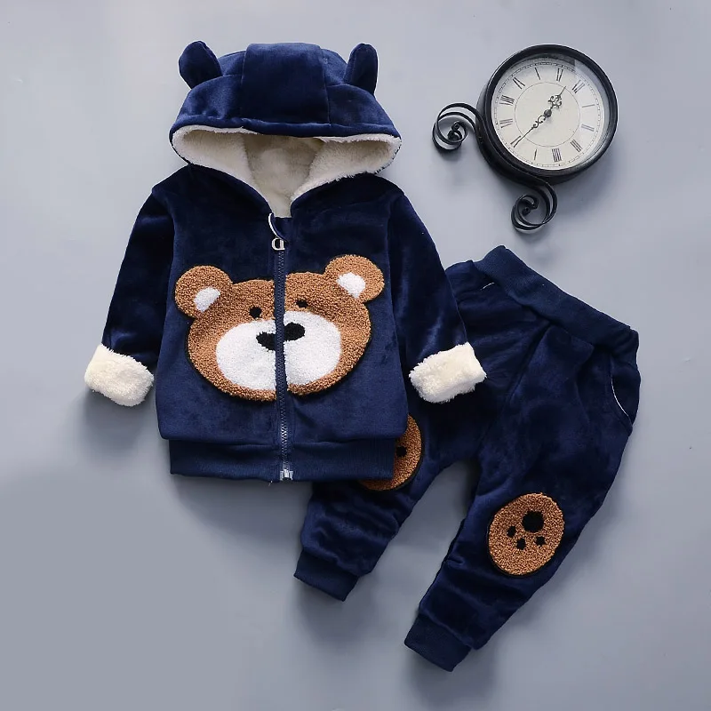 Bear Leader/Новинка 2021 года теплая зимняя одежда для маленьких мальчиков комплект из 2