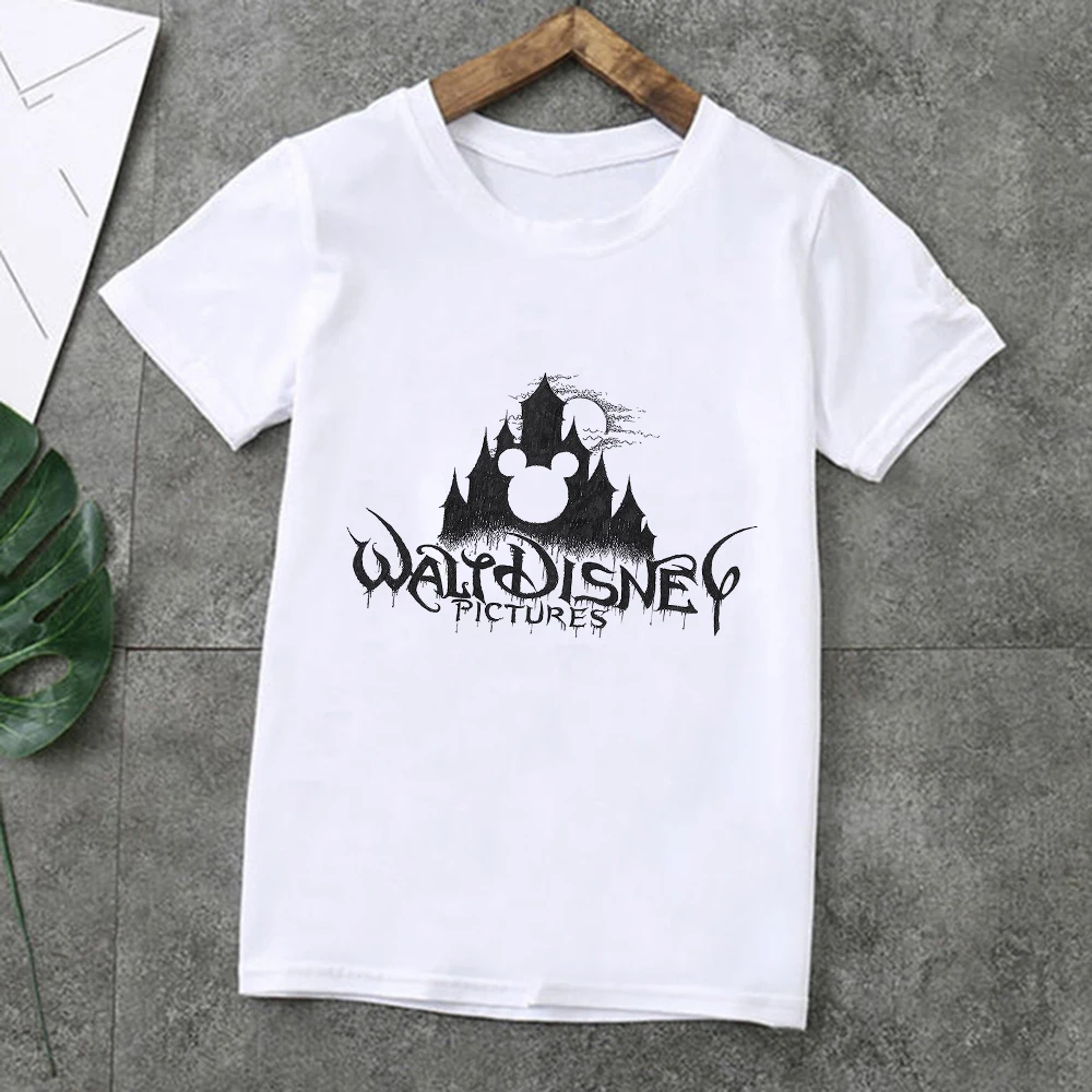 

Walt Disney Pictures Printed T Shirt Kids Funny Letter T-shirt Short Sleeve Casual Tee Children Tops Harajuku Tshirts Dropship