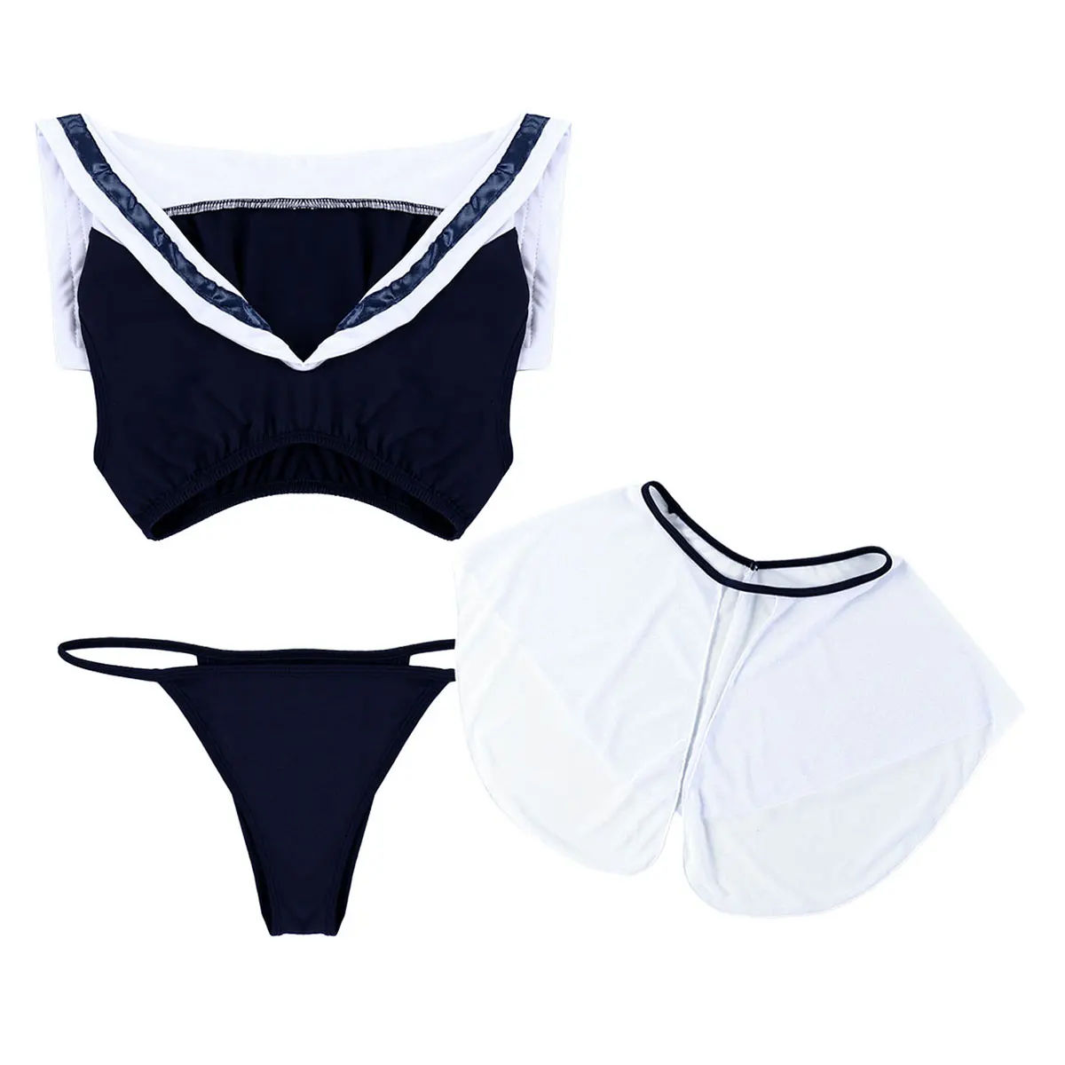 Женское экзотическое нижнее белье комплект матросского костюма Женский костюм