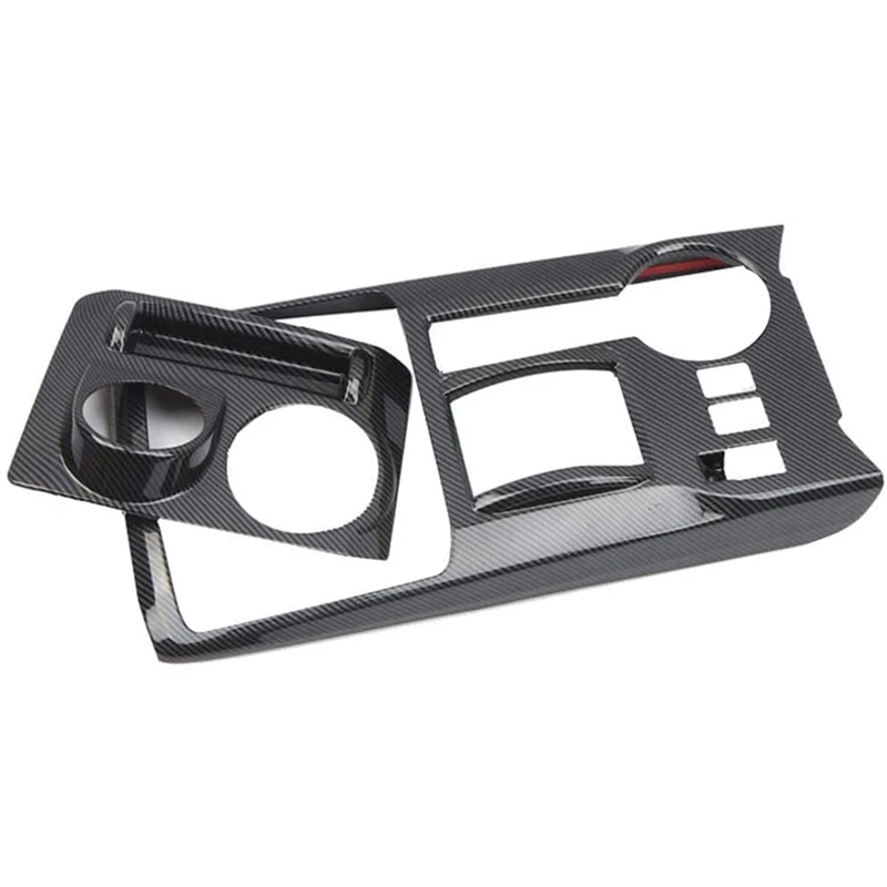 

for Toyota 4Runner 2010-2021 Car Carbon Fiber Style Gear Shift Panel Cup Holder Frame Decoration Cover Trim Accessories