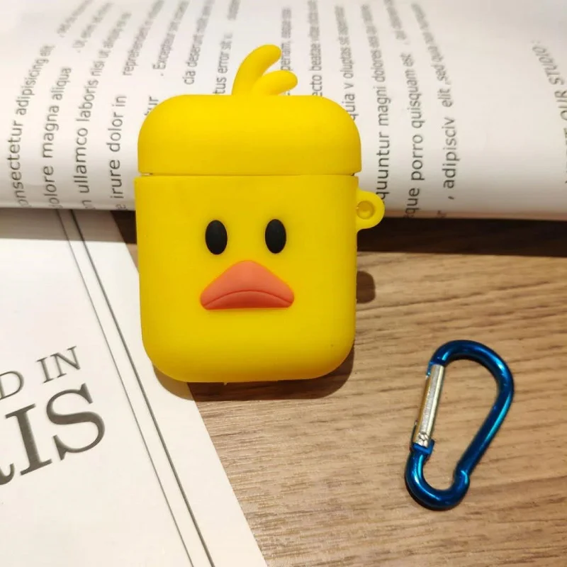 

For AirPods Case,3D Multi Cartoon Patterns Silicone Protective Case Cover For Airpods 1 and 2 With Hook