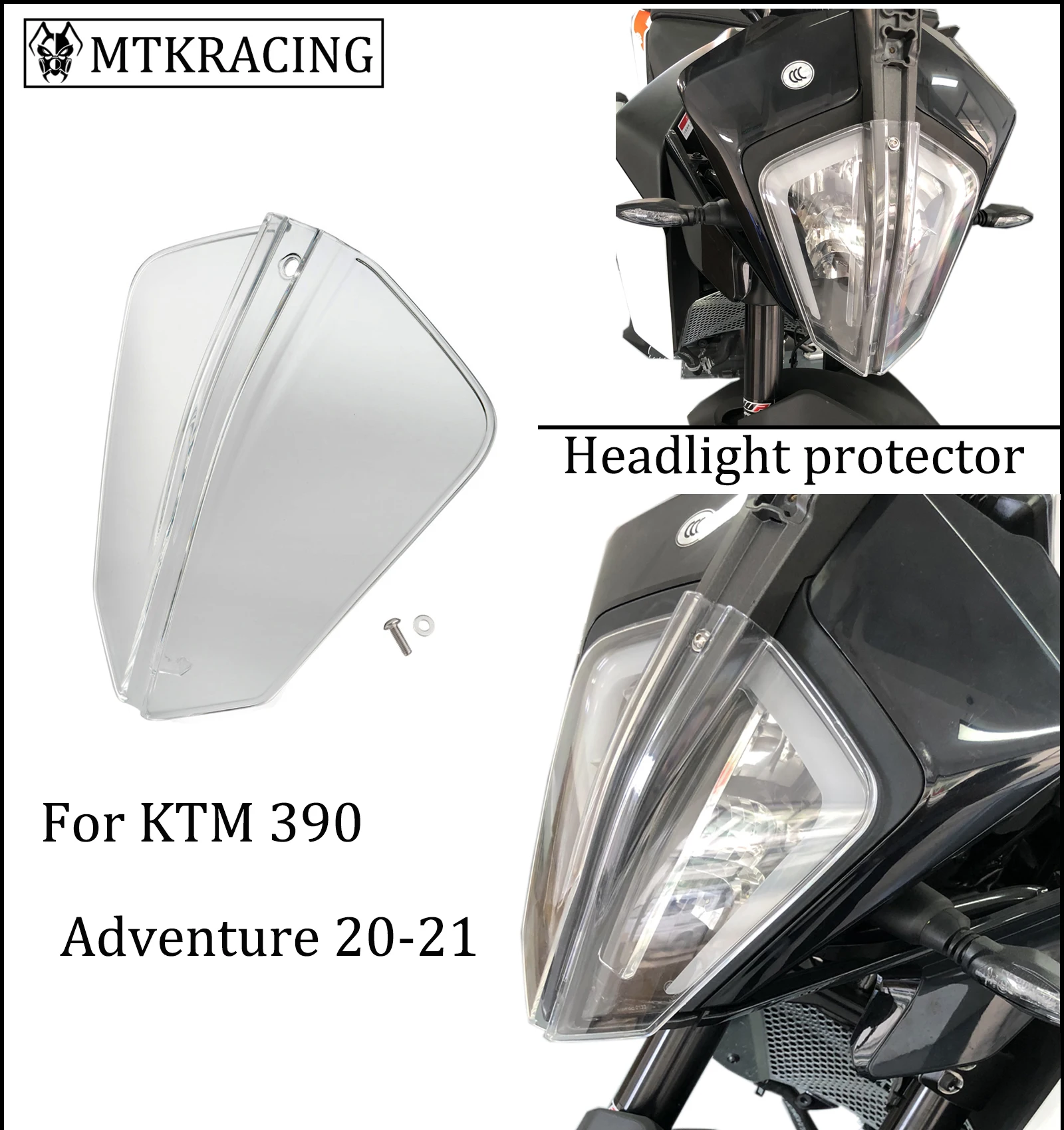 

MTKRACING для KTM 390 Adventure 2020-2021 790 AdventureR 2019-2020 890 Adventure R 2021 Защитная крышка для передней фары