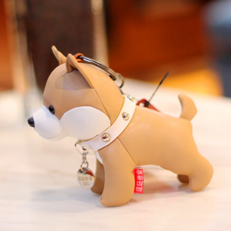 Искусственная кожа Шиба ину Собака Хаски Ключи Кольцо Подвеска кукла ручной