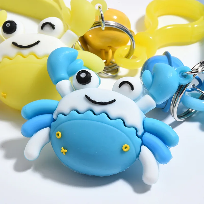 Милый кожаный маленький краб мини брелок для мальчиков и девочек Любовь