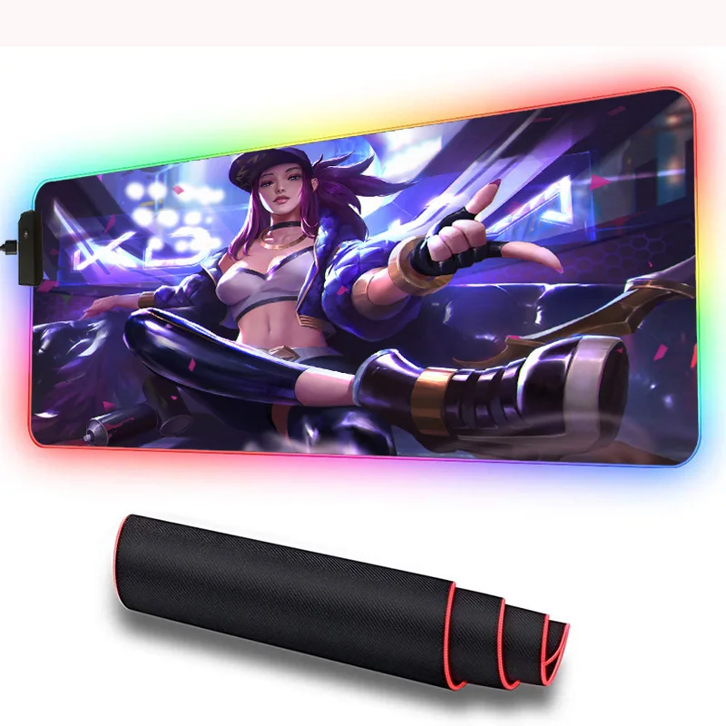 XGZ Аниме Коврик для мыши RGB модный сексуальный красивый узор LED коврик USB подсветка