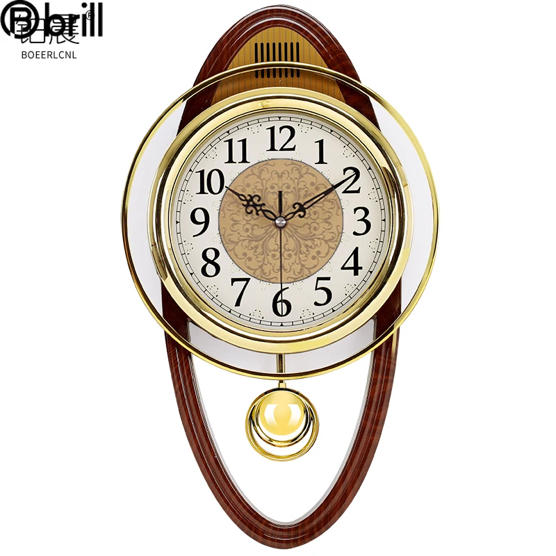 

Gold Luxury Pendulum Clock Wall Home Decor Large Shabby Chic Living Room Bedroom Quartz Clocks Wall Home Decor Silent Horloge