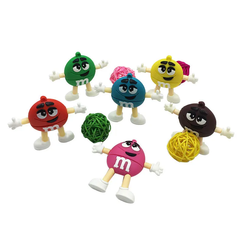 USB флеш-накопитель 128 Гб мультфильм M& M Chocolate Bean usb 2,0 4 ГБ 8 ГБ Флешка 16 Гб Флешка 32 Гб 64 Гб usb карта памяти