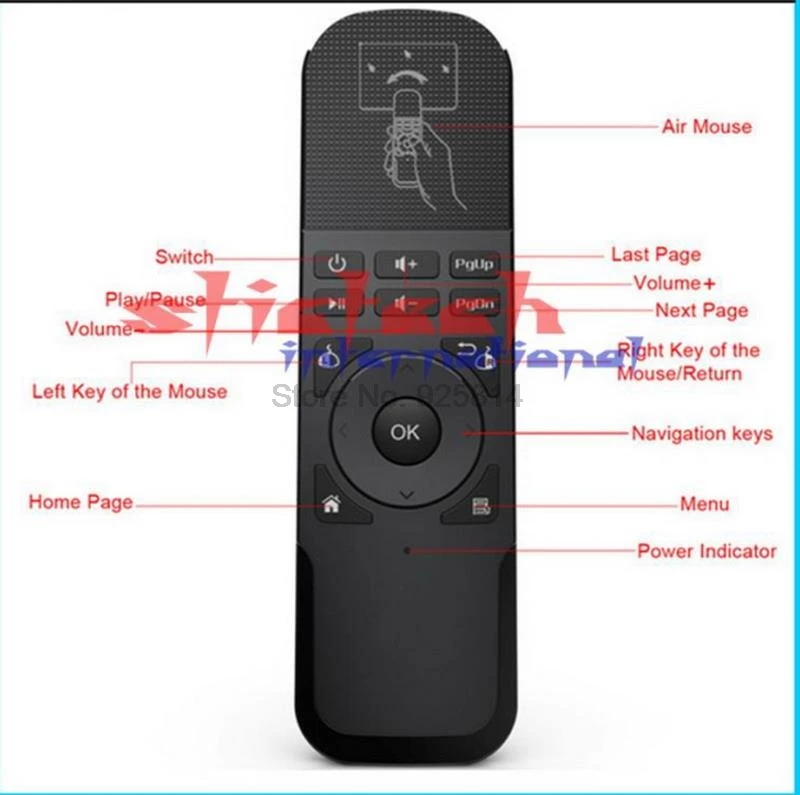 По dhl ИЛИ ems 20 шт Мини i7 2 4G беспроводной мини игровой Fly Air Mouse пульт дистанционного