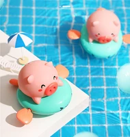 cute cartoon animal pull the bath toy pig classic baby water toy infant swim turtle wound up chain clockwork kids beach toy