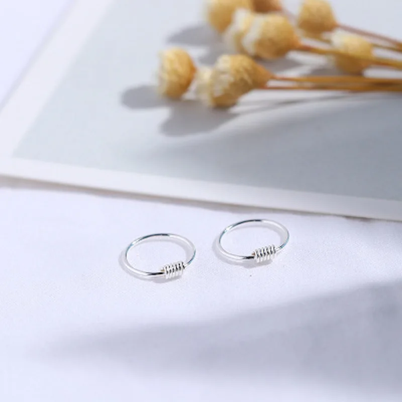 Funmor Спиральные серьги 925 пробы серебряные ювелирные изделия для женщин и девочек