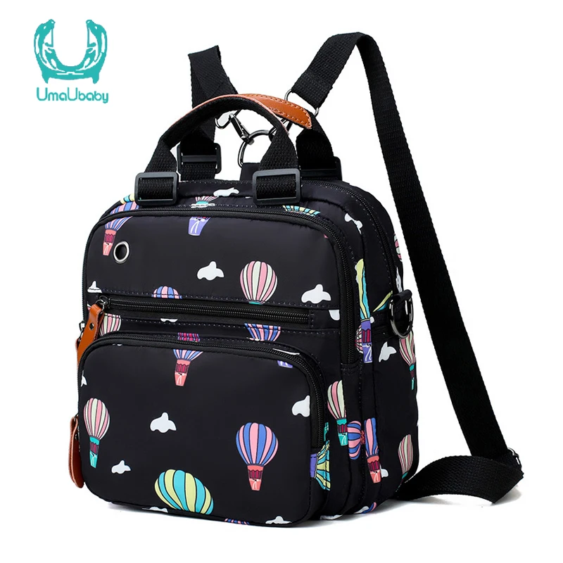 

Umaubaby сумка из узорчатой ткани для мамы большой Ёмкость 20-35L путешествия рюкзак для подгузников печатать воздушный шар путешествия рюкзак дл...