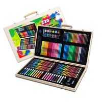 220pc paintbrush crayon art painting set childrens school supplies watercolor pen professional drawing kit gift set for kids