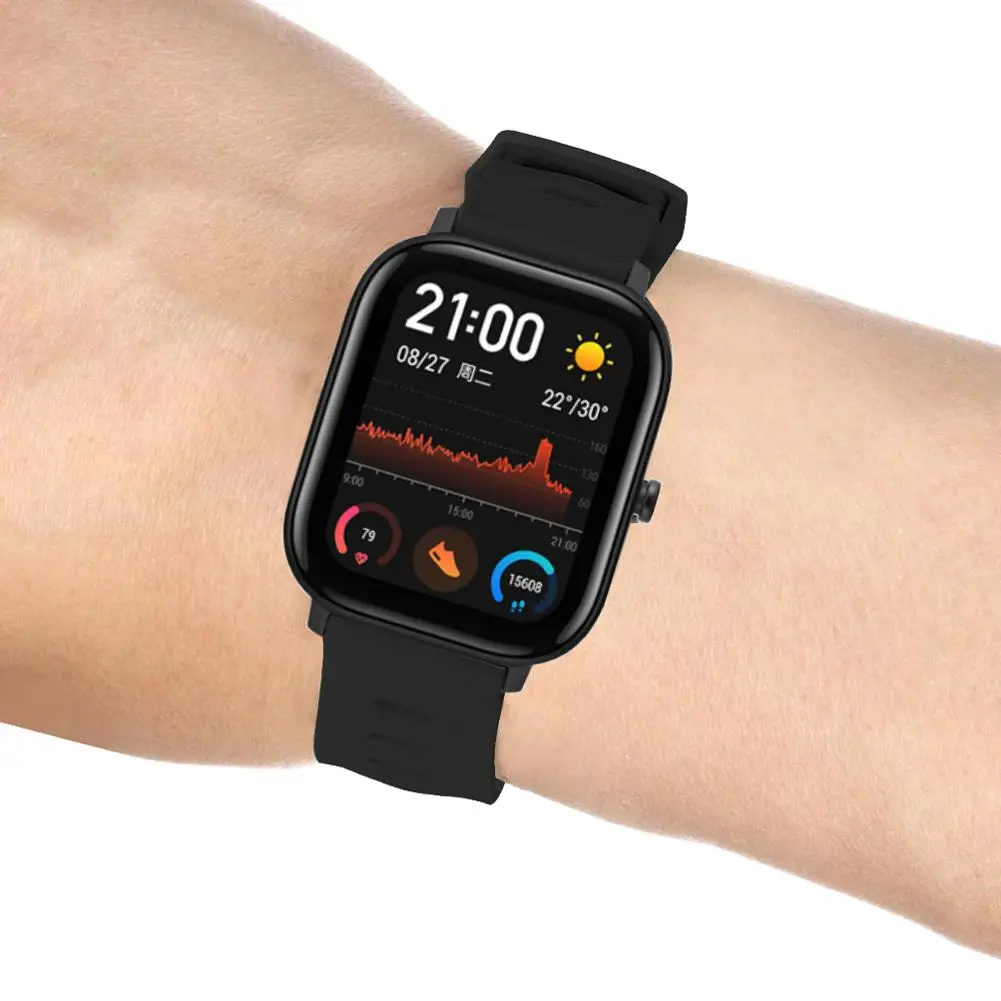 Новый силиконовый спортивный ремешок для часов Huami Amazfit GTS с плоской головкой