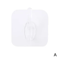 nail free transparent hook 1pc non marking plastic coat punch free six row hook wall mounted multifunctional hook hook r1g6