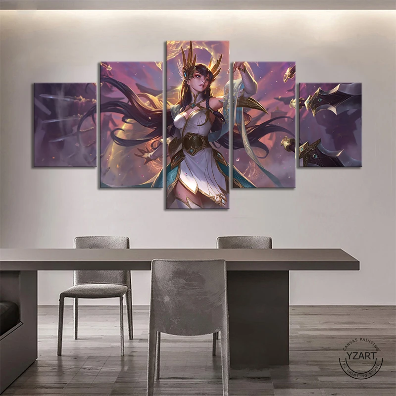 

Game Poster Paintings League of Legends Irelia Poster HD Wall Picture Canvas Art for Home Decor,Unframed