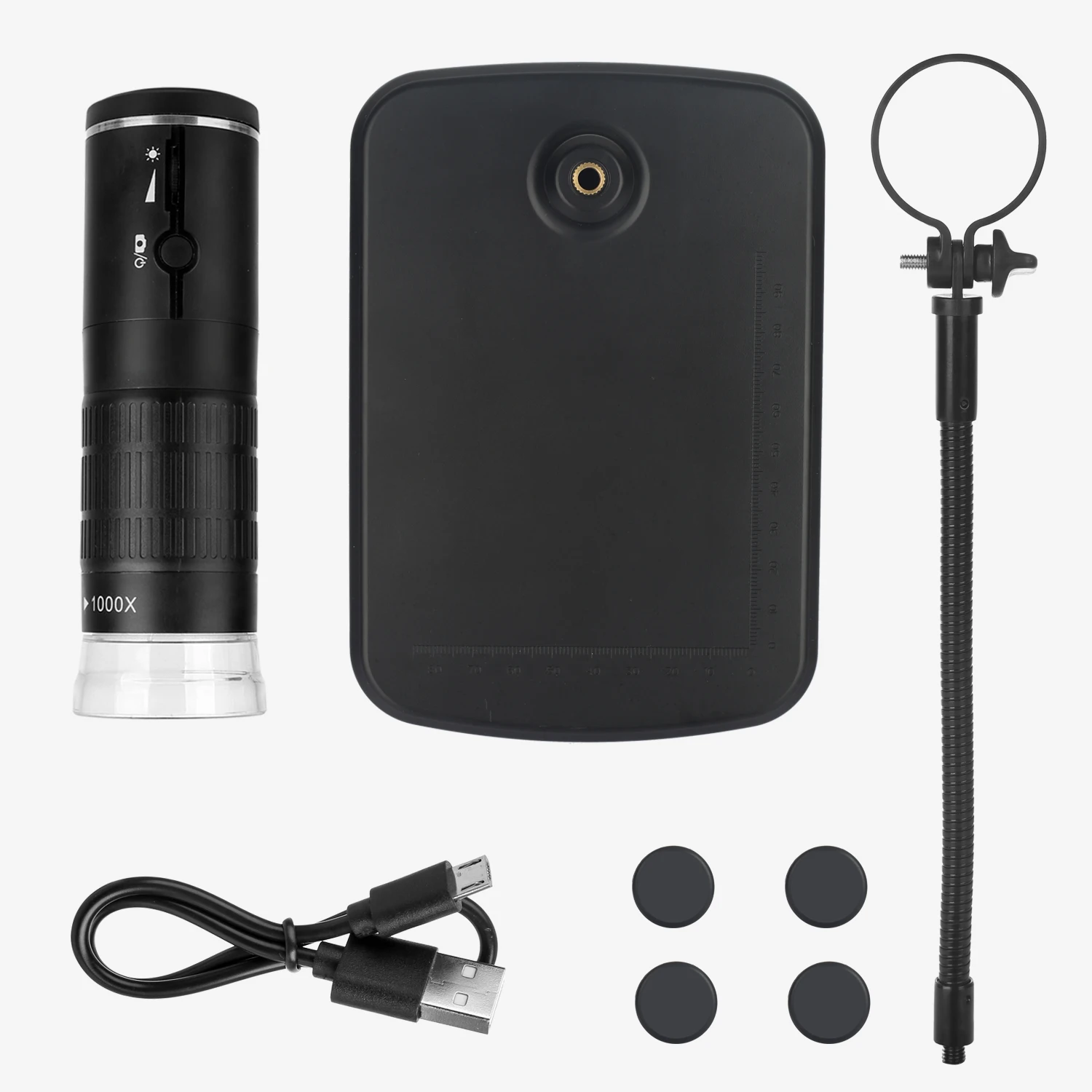 

Wireless Digital Microscope Upgraded 50X to 1000X WiFi USB Microscope Camera 1080P FHD 2.0 MP 8 LED Light with Stand
