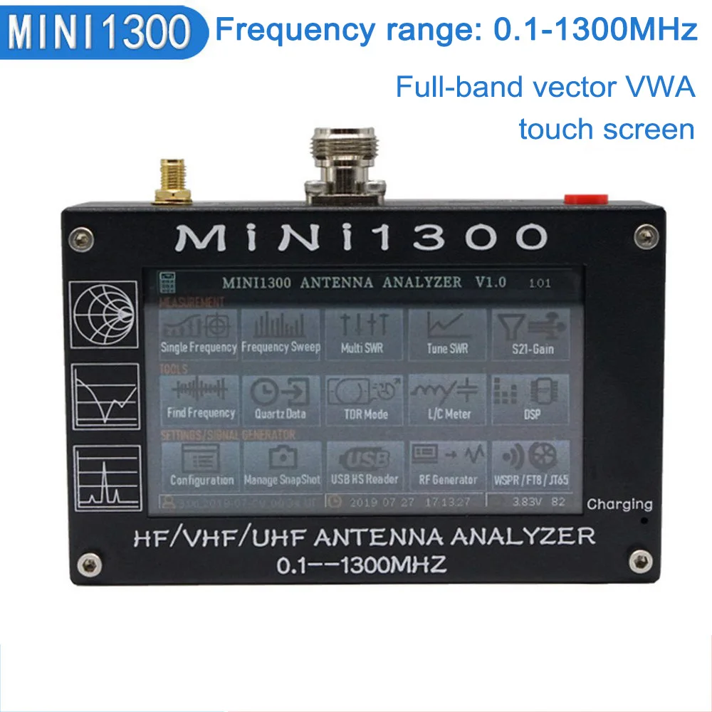 Анализатор антенны 0 1 1300 МГц HF VHF UHF емкостный сенсорный экран одноточечное