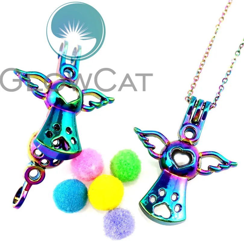 C659 Радуга Цвет Крылья Ангела Щенячий патруль бусины клетка эфирные масла Арома