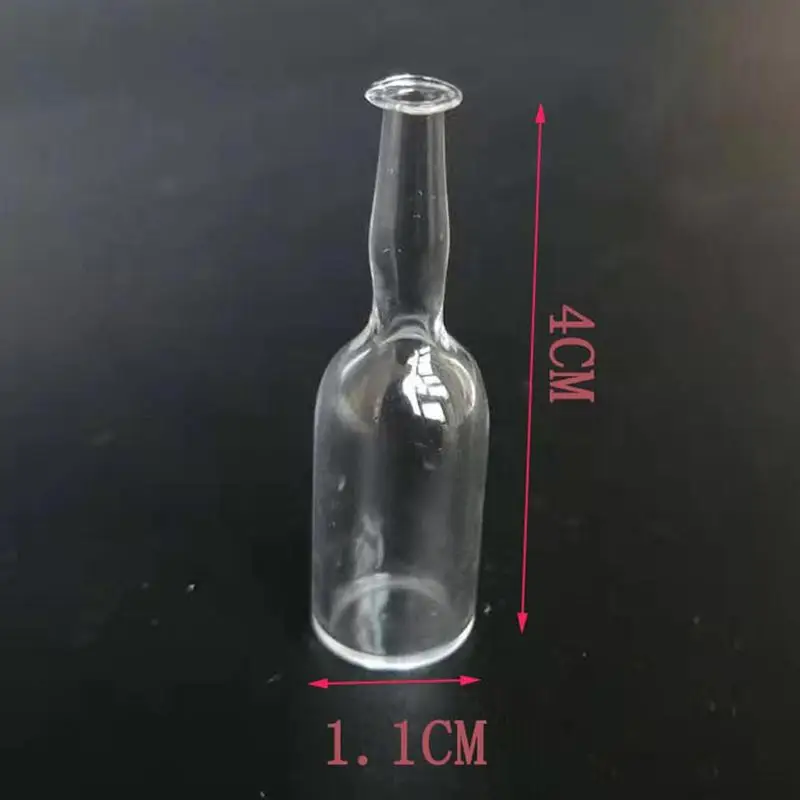 

1:12 Doll House Mini Furniture Glass Small Mouth Vase Wishing House 1/12 Furniture Accessories Bottle Toys Kitchen For Doll T0Q0