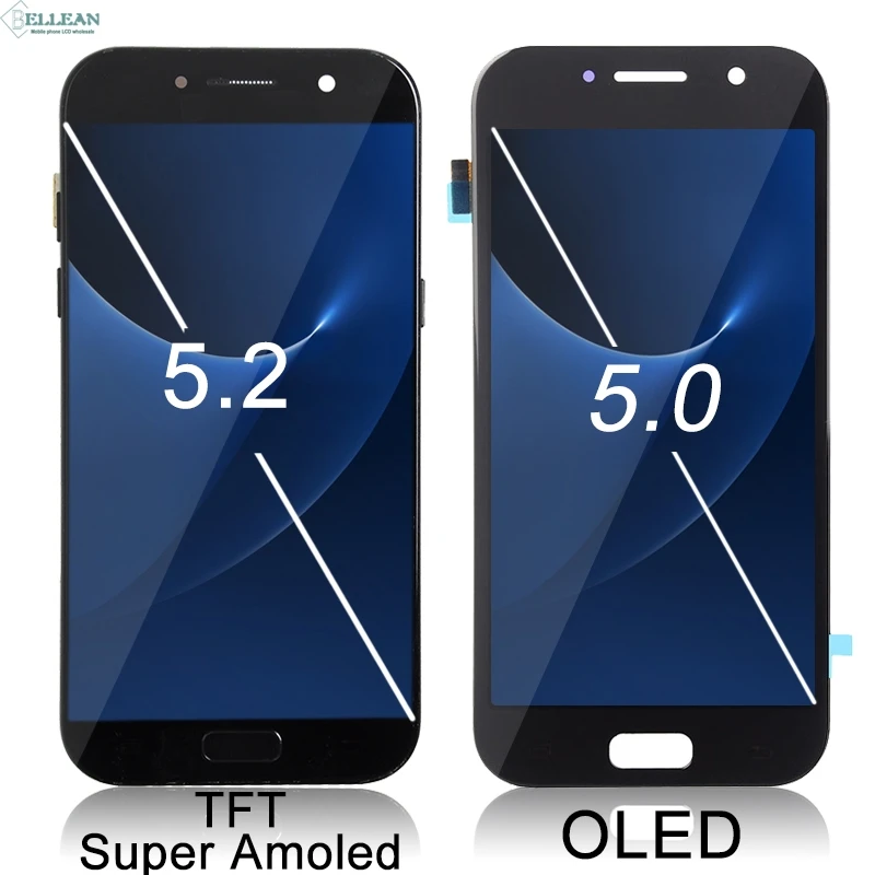 5 2 дюймовый Amoled дисплей Catteny для Samsung Galaxy A5 2017 ЖК-дисплей A520 сенсорная панель