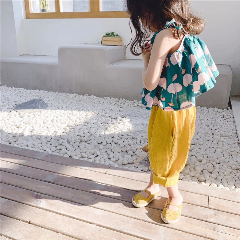 2020 летние детские штаны для девочек однотонные с защитой от комаров маленьких