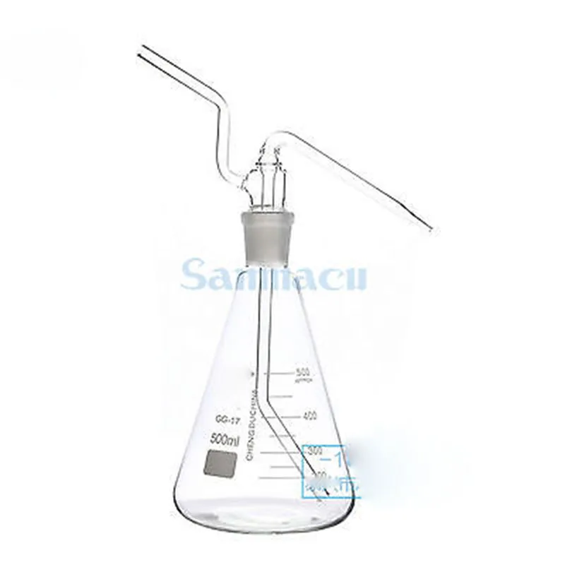 500 мл коническая бутылка для мытья треугольная пробка бутылок с заземлением 24/29