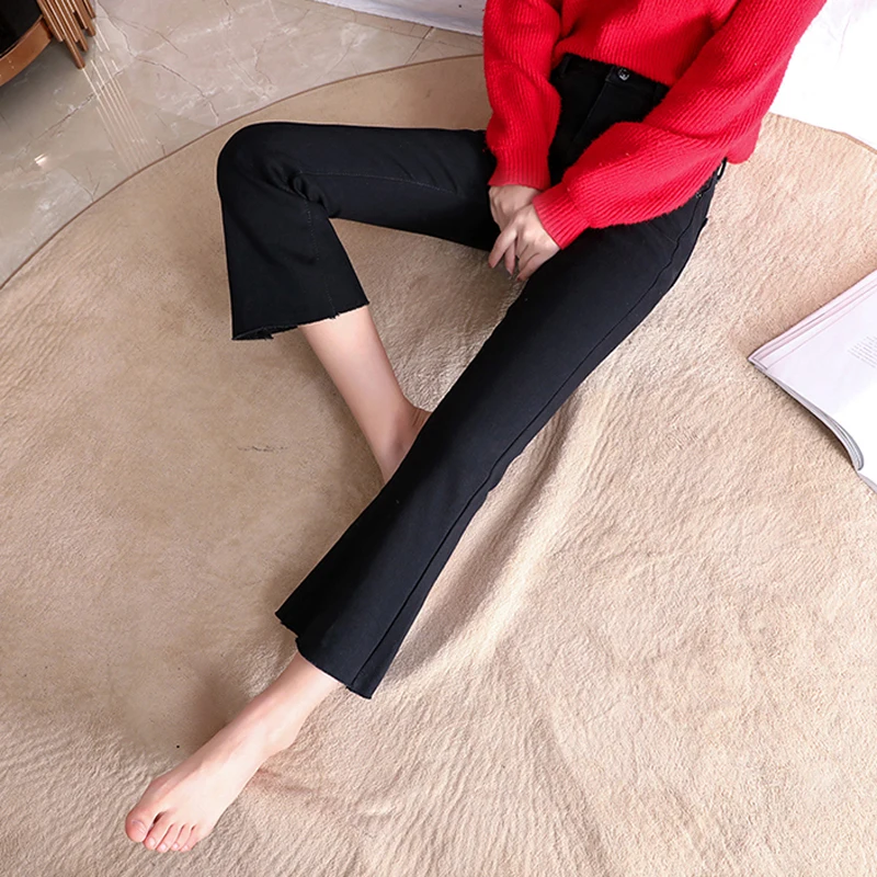 Новинка 2019 зимние теплые толстые джинсы женские повседневные брюки с высокой