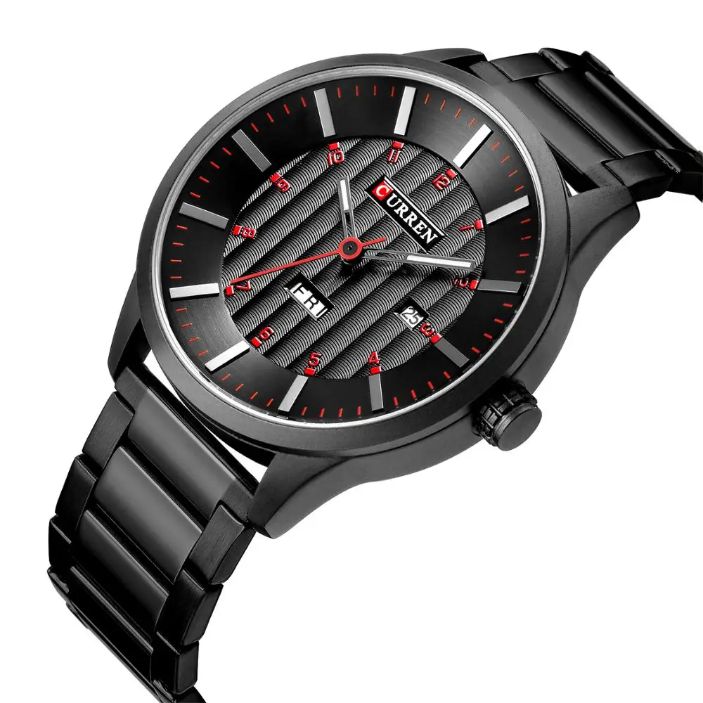 Мужские часы CURREN 8316 водонепроницаемые кварцевые со стальным ремешком мужские с