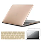 Для Macbook Pro 13 дюймовAir 13 дюймовMacbook 12 A1534Air 11 дюймовPro 15 дюймовPro 16 дюймов A2141 Жесткий Чехол для ноутбука + пленка для клавиатуры + защита экрана