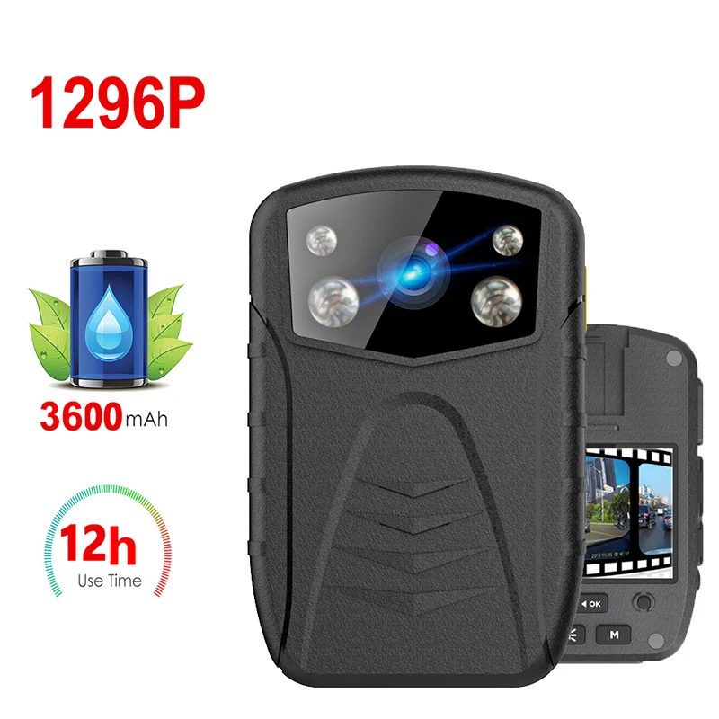 

1296p 34 МП 12 часов записи HD Автомобильная камера Глобальная GPS DVR видео Диктофон полицейская DV камера безопасности